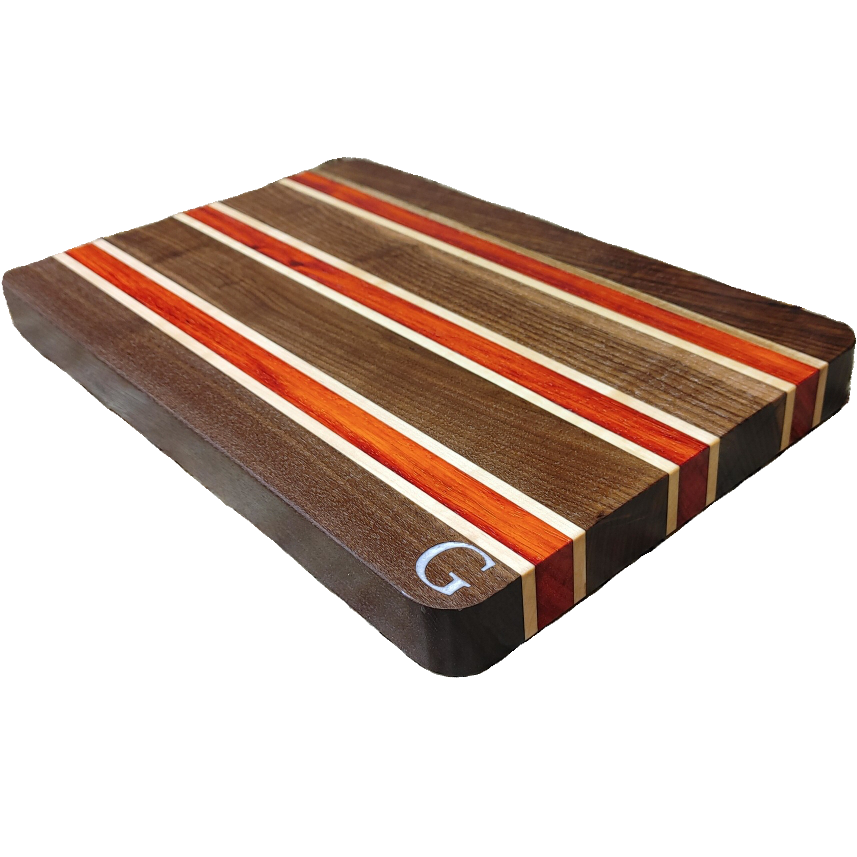Face and Edge Grain - Multi Species Stripe Medium Cutting Board